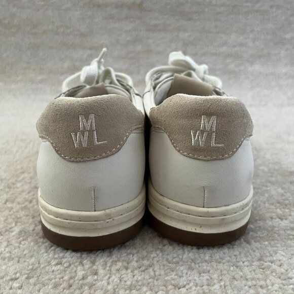 Madewell Court White Leather Sneakers Shoes 8 - Picture 5 of 11